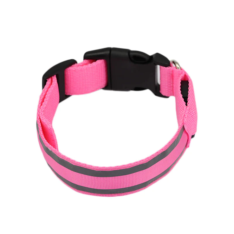 Anti-Lost LED Luminous Dog Collar – Rechargeable, Reflective Safety Pet Collar