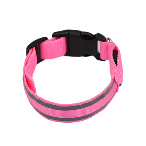 Anti-Lost LED Luminous Dog Collar – Rechargeable, Reflective Safety Pet Collar